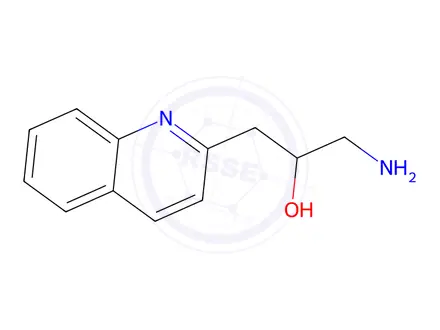 Chemical structure of 1-Amino-3-(quinolin-2-yl)propan-2-ol