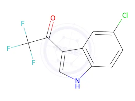 Chemical structure of 1-(5-Chloro-3-indolyl)-2,2,2-trifluoroethanone