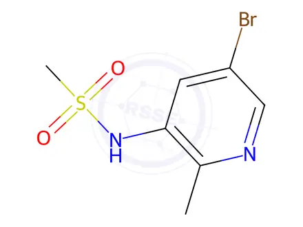 Chemical structure of N-(5-Bromo-2-methyl-pyridin-3-yl)-methanesulfonamide