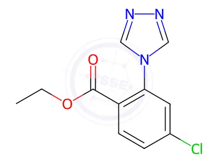 Chemical structure of Ethyl 4-chloro-2-(4H-1,2,4-triazol-4-yl)benzoate