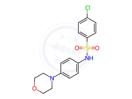 Chemical structure of 4-chloro-N-(4-morpholinophenyl)benzenesulfonamide