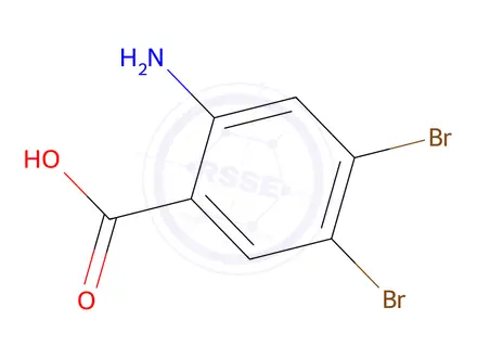 Chemical structure of 2-Amino-4,5-Dibromobenzoic Acid