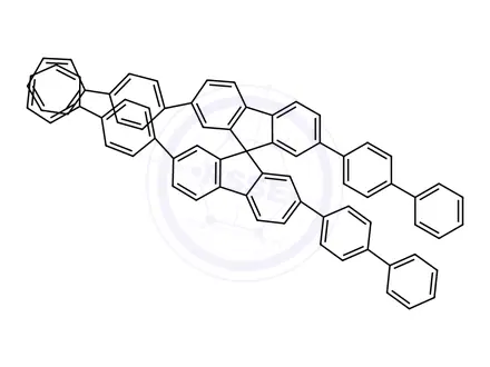 Chemical structure of 9,9'-Spirobi[9H-fluorene], 2,2',7,7'-tetrakis([1,1'-biphenyl]-4-yl)-