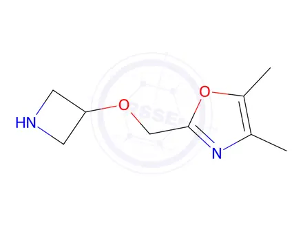 Chemical structure of 2-((Azetidin-3-yloxy)methyl)-4,5-dimethyloxazole