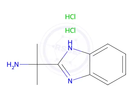 Chemical structure of [1-(1h-benzimidazol-2-yl)-1-methylethyl]amine dihydrochloride