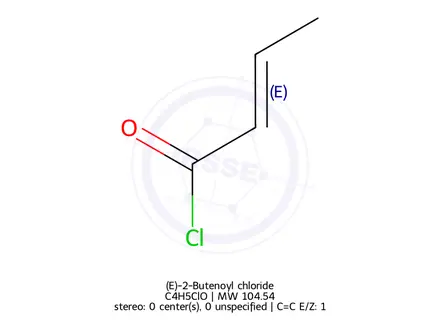 Chemical structure of (E)-2-Butenoyl chloride