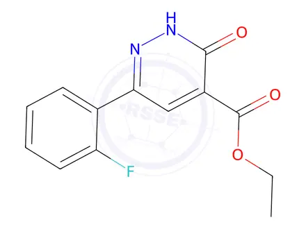 Chemical structure of ethyl 6-(2-fluorophenyl)-3-oxo-2,3-dihydropyridazine-4-carboxylate