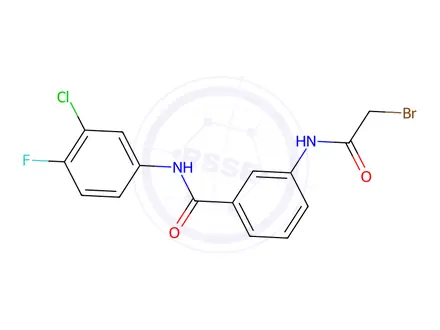 Chemical structure of 3-[(2-Bromoacetyl)amino]-N-(3-chloro-4-fluorophenyl)benzamide