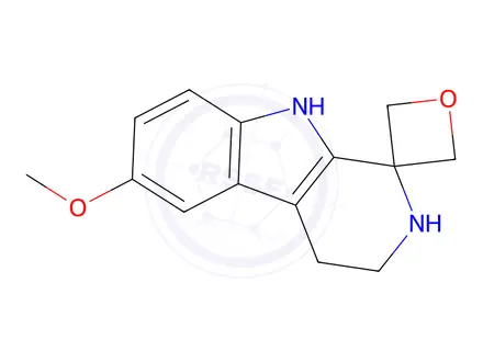 Chemical structure of 6'-Methoxy-2',3',4',9'-tetrahydrospiro[oxetane-3,1'-pyrido[3,4-b]indole]
