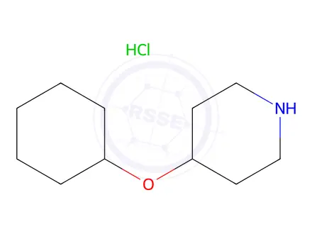Chemical structure of 4-(cyclohexyloxy)piperidine hydrochloride