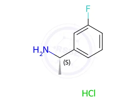 Chemical structure of (S)-1-(3-Fluorophenyl)ethanamine hydrochloride