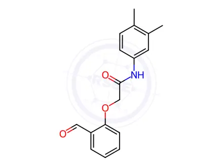 Chemical structure of N-(3,4-dimethylphenyl)-2-(2-formylphenoxy)acetamide
