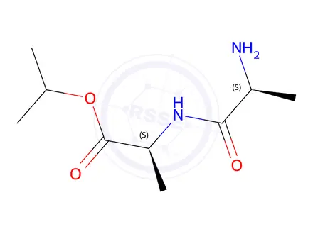 Chemical structure of (S)-isopropyl 2-((S)-2-aminopropanamido)propanoate