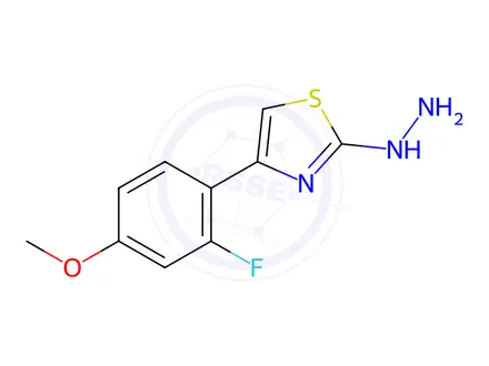 Chemical structure of 4-(2-Fluoro-4-methoxyphenyl)-2-hydrazinylthiazole