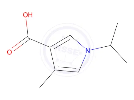 Chemical structure of 4-methyl-1-(propan-2-yl)-1H-pyrrole-3-carboxylic acid