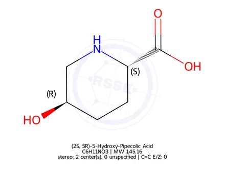 Chemical structure of (2S, 5R)-5-Hydroxy-Pipecolic Acid