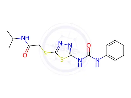 Chemical structure of N-Isopropyl-2-((5-(3-phenylureido)-1,3,4-thiadiazol-2-yl)thio)acetamide