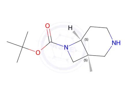 Chemical structure of Tert-butyl (1S,6S)-1-methyl-3,7-diazabicyclo[4.2.0]Octane-7-carboxylate