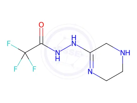Chemical structure of 2,2,2-Trifluoro-N'-(piperazin-2-ylidene)acetohydrazide
