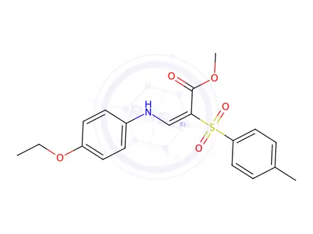 Chemical structure of Methyl (2E)-3-[(4-ethoxyphenyl)amino]-2-(4-methylbenzenesulfonyl)prop-2-enoate