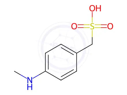 Chemical structure of Benzenemethanesulfonic acid, 4-(methylamino)-(ACI)