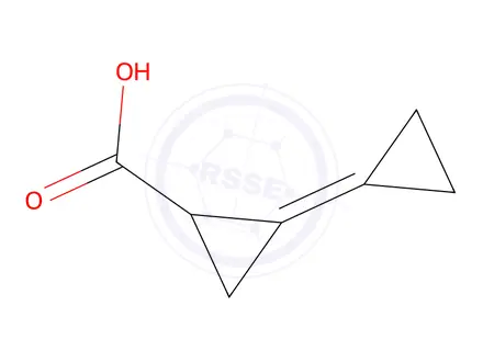 Chemical structure of Cyclopropanecarboxylic acid, 2-cyclopropylidene-