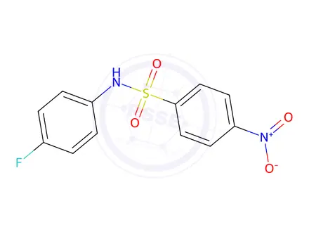 Chemical structure of N-(4-Fluorophenyl)-4-nitrobenzenesulfonaMide, 97%