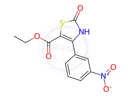 Chemical structure of Ethyl 4-(3-nitrophenyl)-2-oxo-2,3-dihydrothiazole-5-carboxylate