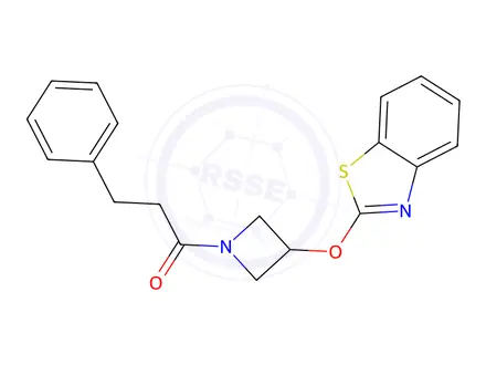 Chemical structure of 1-(3-(Benzo[d]thiazol-2-yloxy)azetidin-1-yl)-3-phenylpropan-1-one