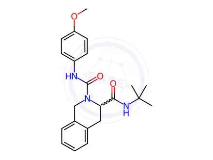 Chemical structure of N3-(tert-butyl)-N2-(4-methoxyphenyl)-3,4-dihydroisoquinoline-2,3(1H)-dicarboxamide