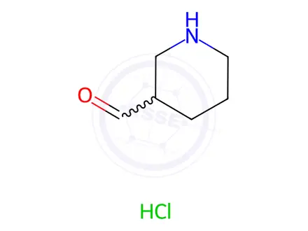Chemical structure of Piperidine-3-carbaldehyde hydrochloride