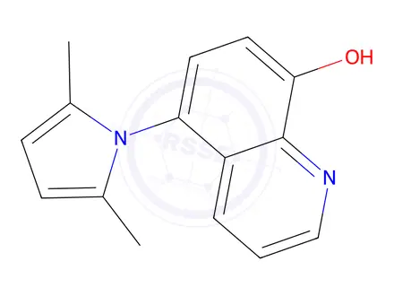 Chemical structure of 5-(2,5-Dimethyl-1H-pyrrol-1-yl)quinolin-8-ol