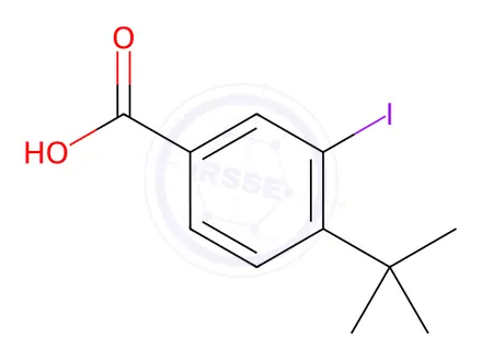 Chemical structure of 4-(tert-butyl)-3-iodobenzoic acid
