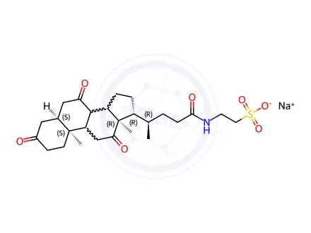 Chemical structure of Taurodehydrocholic acid sodium salt