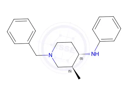 Chemical structure of (3R,4R)-rel-3-Methyl-N-phenyl-1-(phenylmethyl)-4-piperidinamine
