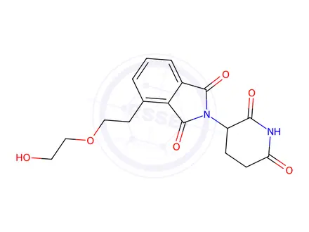 Chemical structure of 2-(2,6-dioxo-3-piperidyl)-4-[2-(2-hydroxyethoxy)ethyl]isoindoline-1,3-dione