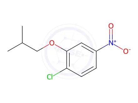 Chemical structure of Benzene, 1-chloro-2-(2-methylpropoxy)-4-nitro-