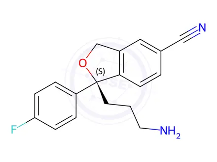 Chemical structure of (S)-Didemethyl Citalopram