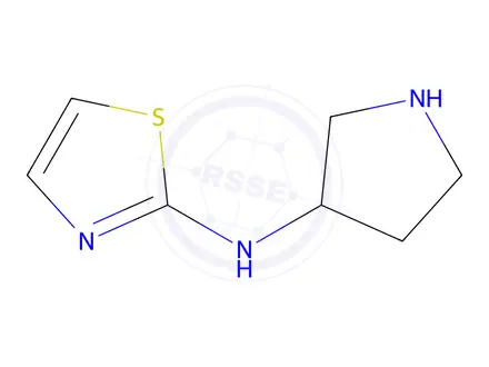 Chemical structure of N-(pyrrolidin-3-yl)thiazol-2-amine