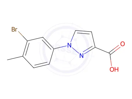 Chemical structure of 1-(3-Bromo-4-methylphenyl)-1h-pyrazole-3-carboxylic acid