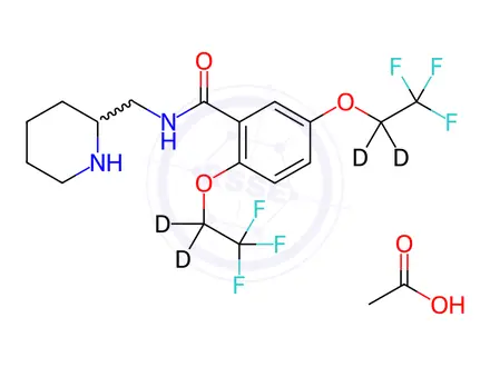 Chemical structure of Flecainide-d4 Acetate [bis(2,2,2-trifluoroethoxy-1,1-d2)]