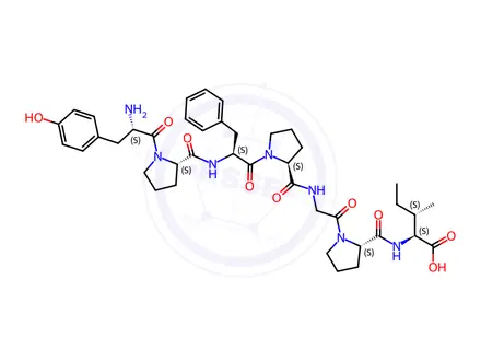 Chemical structure of β-Casomorphin (1-7), bovine