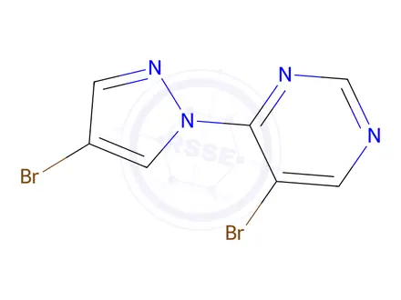 Chemical structure of 5-Bromo-4-(4-bromo-1h-pyrazol-1-yl)pyrimidine