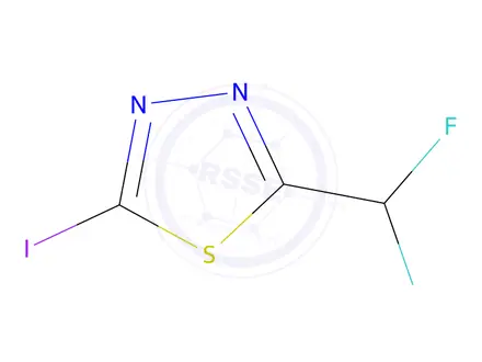 Chemical structure of 2-(Difluoromethyl)-5-iodo-1,3,4-thiadiazole