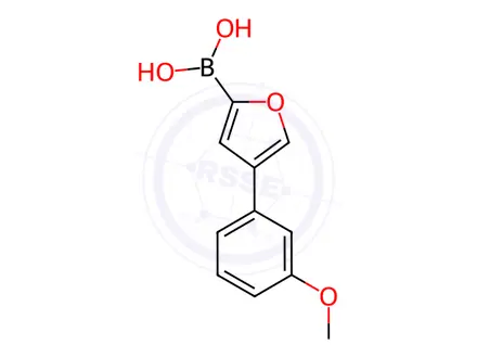 Chemical structure of (4-(3-Methoxyphenyl)furan-2-yl)boronic acid