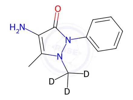 Chemical structure of 4-Aminophenazone-d3