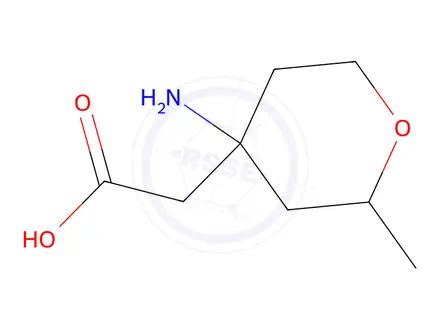Chemical structure of 2-(4-Amino-2-methyltetrahydro-2h-pyran-4-yl)acetic acid
