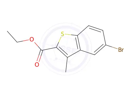 Chemical structure of Ethyl 5-bromo-3-methyl-1-benzothiophene-2-carboxylate