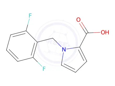 Chemical structure of 1-[(2,6-difluorophenyl)methyl]-1h-pyrrole-2-carboxylic acid