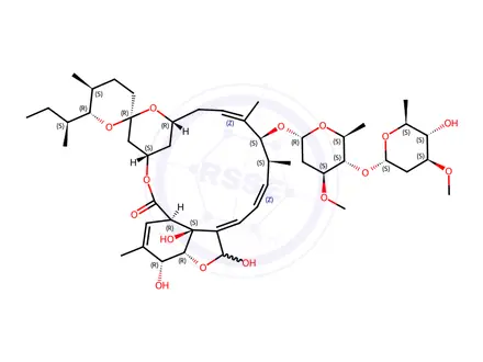 Chemical structure of Ivermectin Impurity 23 (8a-Hydroxy Ivermectin B1a)